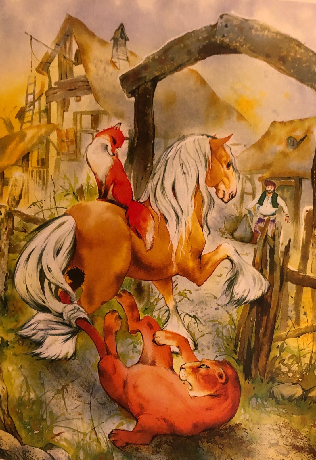 Sophies Sagohörna, Hästar och Ponnyer, Hästen räven och lejonet, Illusterade sagor om hästar och ponnyer,