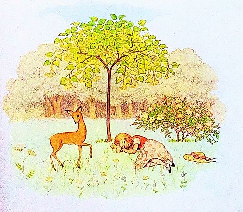 Sophes Sagohörna, Elsa Beskow, Sagan om den lilla hinden,
